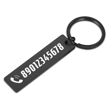 Asmeninį Vardą ir Telefono Numerį Anti-lost Keychain Individualų paketų prižiūrėtojų raktinę Automobilio Pavadinimas Vyrams, Moterims, Dovana Key Chain Vairuotojas