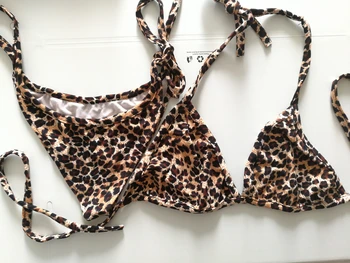 Athemis Leopard Liemenėlė šortai Bikini kostiumas Mažas dydis