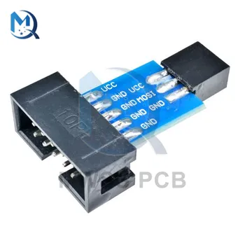 Atmega128 Atmega8 10 Prisegti Prie Standartinės 6 Pin Adapteris Valdybos Konverteris 5V USBASP AVR ISP USB Programuotojas Modulis Su JATG Vielos Atveju