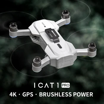Atnaujintas ICAT1 PRO Sulankstomas GPS WIFI FPV RC Drone Quadcopter su brussless motorinių 4K HD Optinis Srauto Drone
