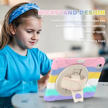 Atrama Petį Už iPad 4 Oro 10.9 Colių Atveju Vaikams 2020 Tvirtas, atsparus smūgiams Silikoninis Kaučiukas Atveju, skirtą 