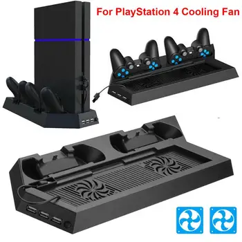 ATSARGŲ PS4 Vertikalus Stovas su Aušinimo Ventiliatoriaus Aušintuvas Dual Controller Įkroviklio Įkrovimo Stotis 