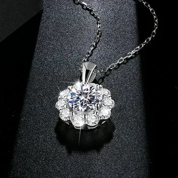 ATTAGEMS 2 Karatų D Spalva Šmėžavimas Moissanite Deimantų Karoliai Pakabukas Moterų 925 Sterlingas Sidabro Vestuvės Fine Jewelry