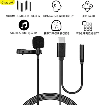 Atvartas, Mikrofonas, Įvairiakryptė Kondensatoriaus USB C Mic su Ausinių Lizdą Huawei Mate 40 30 30 20 Pro 