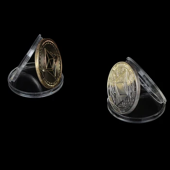 Aukso/Sidabro Padengtą Ethereum Monetos Virtualus Proginę Monetą Meno Kolekcija Dovana
