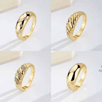 Auksu Titano Lydinio Susukti Raguoliai Žiedai Temas Geometrinis Žiedai Moterims Minimalistinio Stambusis Papuošalai