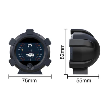 Aukšto Tikslumo Kompasas Suteikia Nuolydžio Kampas Greičio Įrenginio 4x4, Automobilio Inclinometer Aukštis Off-road Prietaiso Smart GPS Šlaito Metre