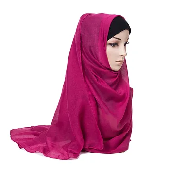 Aukštos Kokybės Karšto Moterų Musulmonų Kietas Paprasto Šifono Hijabs Ilgas Šalikas Skaros Moterų Islamo Apdangalai, Apsiaustas Šalikai