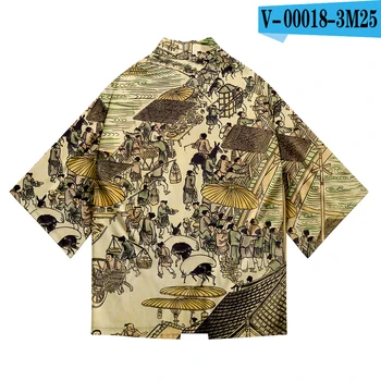 Aukštos kokybės Kimono Vyrų Mados Atsitiktinis Yukata Patogus Kimono Populiarus Streetwear Asmenybės Japonijos drabužiai, Paltai