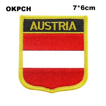 Austrija Skydo Formos Vėliava išsiuvinėti pleistrai vėliavos pleistrai nacionalinės vėliavos lopai Cothing PASIDARYK pats Apdailos PT0019-S