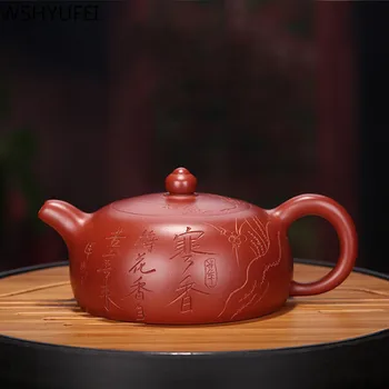 Autentiškas Yixing arbatos puodą Raudonos Molio Arbatinukas Garsaus Dahongpao filtras virdulys, arbata infuser Kinijos rankų darbo Zisha Teaware 170ml