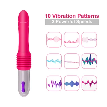 Automatinis Sekso Dildo Mašina Moterų Hands-Free Sex Įdomus Galingas Klitorio Massager 10 Vibracijos Režimai Realistiškas Vibruojantis Dildo