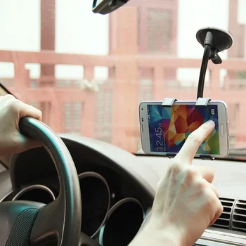 Automobilinis Laikiklis Telefono Laikiklis, Auto Juodos spalvos galinio vaizdo Veidrodėliai 360 Laipsnių Sukimosi GPS Mobiliojo Telefono Laikiklis Stovėti Xiaomi 