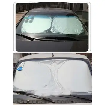 Automobilio priekinio Stiklo, Ištraukiama Anti-UV Automobilių susukamos Automobilių Priekiniai Saulės Blokas Auto Galinio Lango Sulankstomas Užuolaidų 150*70cm skėtį nuo saulės