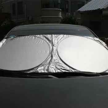 Automobilio priekinio Stiklo, Ištraukiama Anti-UV Automobilių susukamos Automobilių Priekiniai Saulės Blokas Auto Galinio Lango Sulankstomas Užuolaidų 150*70cm skėtį nuo saulės