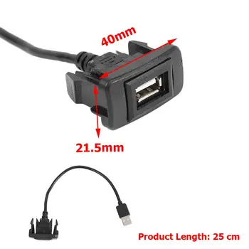 Automobilio prietaisų Skydelyje Flush Mount USB 2.0 Prievadą Skydelio Vyrų ir Moterų Plastikiniai prailginimo Laido Adapteris, skirtas 