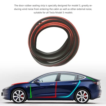 Automobilių Durų Sandarinimo Juostos Tesla Model 3 Guminis tarpiklis garso izoliacija Automobilis, Plomba Triukšmo Duris, bagažo skyriaus bagažo skyriaus Dangtis Sunkvežimių AB Ramstis