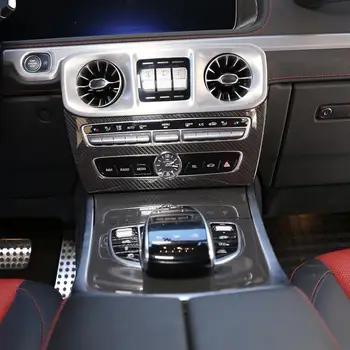 Automobilių Interjero Aksesuarų Benz G Klasės W463 2019 2020 Nekilnojamojo Anglies Pluošto Centrinė Konsolė Režimo Mygtukas Rėmo Apdaila