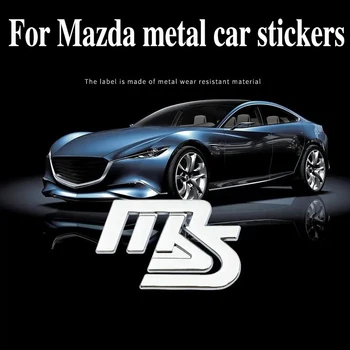 Automobilių Lipdukas MS Logotipas, Emblema, Etiketes ir Lipdukus Mazda 2 3 5 6 8 CX5 CX7 Atenza AXELA BT-50 Emblema Auto Modifikuotų Kūno Ženklelis