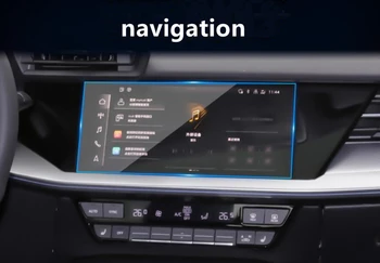Automobilių Navigacijos Grūdintas Stiklas Ekrano Apsauginės Plėvelės Radijo DVD GPS LCD galiniu langu Ekrano Lipdukas Audi A3 2021 Priedai