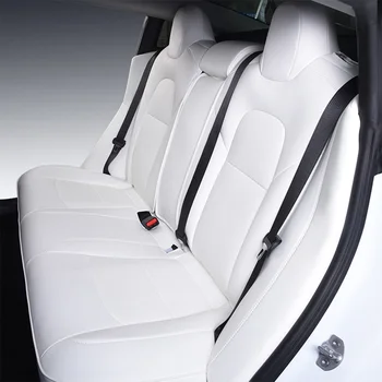 Automobilių Sėdynės Padengti Raštas Pagalve Padas Tesla Model 3 Y Oda Atspari Vandeniui Auto Stiliaus Interjero Aksesuarų Individualų Balta