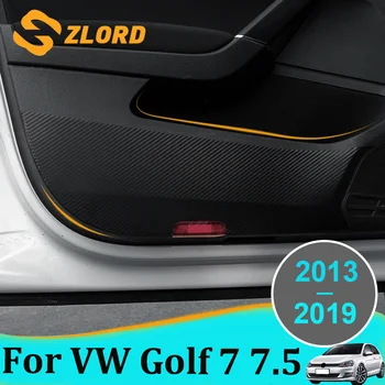 Automobilių Vidinės Durų apdailos Apsaugos Anti Kick Plėvelės Lipdukai Volkswagen VW Golf 7 7.5 MK7 MK7.5 2013 - 2019 Apdaila Priedai