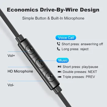 Awei L1 Laidinio Earpuds 3.5 mm Plug Bass HiFi Stereo Surround Ausinių ausų Viela-Reguliuojamas Mikrofonas Skambinimo Muzikos Laidinio Ausines.