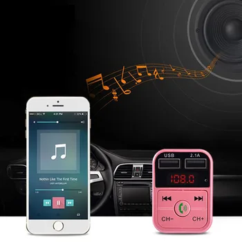 B2 automobilių MP3 grotuvas bluetooth hands-free kalbėti FM kortelės adapteris usb 
