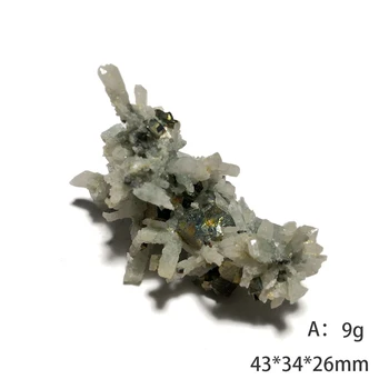 B5-2b Natūralus Kvarco Pyrite Mineralinių kristalų pavyzdžių forma Hunan Provincijoje, Kinija