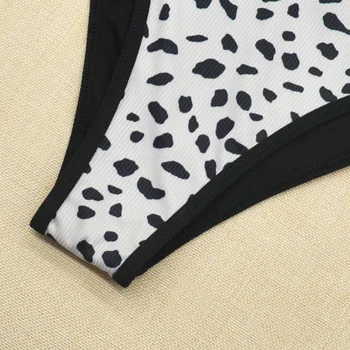 Backless Bikini Moterims Padalinta Maudymosi Kostiumėlį Leopard 