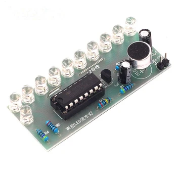 Balso aktyvuota LED Vandens Šviesos Rinkinys CD4017 Žibintų Kontrolės Įdomus Elektroninės Gamybos 