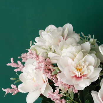 Balta Šilko Dirbtinės Orchidėjos Žiedų, Lotoso Arbata, Rožių Netikrą Gėlių Namų Vestuvių Nuotaka 