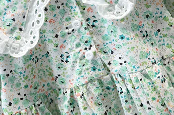 Bamblys Kūdikių Mergaičių drabužių pavasario gėlių suknelė 1 metų gimtadienio suknelės kūdikių, mergaičių drabužiai kūdikiams, drabužiai plonas kostiumas suknelė