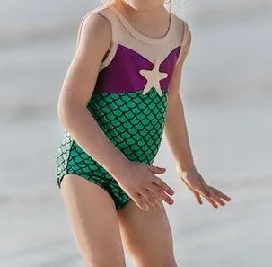 Bamblys Kūdikių Mergaičių Vaikai Undinė Bikini Nustatyti Vasaros Paplūdimio maudymosi Kostiumėliai maudymosi kostiumėlį, Maudymosi Kostiumą, vientisi maudymosi kostiumėlį bamblys plaukti lagaminai
