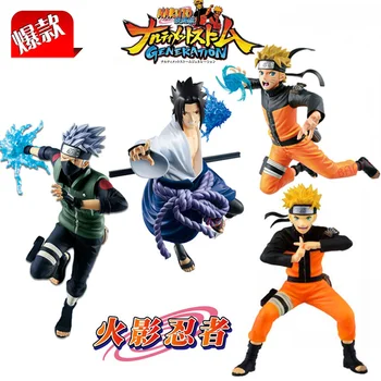 Bandai Originalus NARUTO Anime Duomenys Uchiha Sasuke Naruto Uzumaki PVC Veiksmų Skaičius Kolekcijos Modelis Lėlės Vaikams, Žaislai, Dovanos