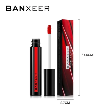 BANXEER Aksomo lūpų dažų 6 Spalvų Vandeniui Ilgalaikis Sexy Raudona Lūpų Blizgesys Non-Stick Taurės Makiažas Lūpų Atspalvis, Kosmetikos