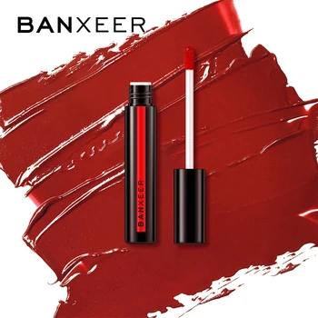 BANXEER Aksomo lūpų dažų 6 Spalvų Vandeniui Ilgalaikis Sexy Raudona Lūpų Blizgesys Non-Stick Taurės Makiažas Lūpų Atspalvis, Kosmetikos
