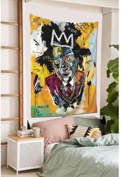 Basquiat Sienos Kabo Patalynės Gobelenas 3D Atspausdintas Meno Namų Dekoro