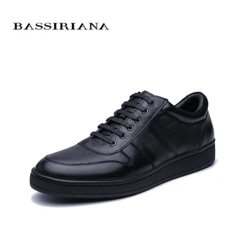 Bassiriana 2020 m. pavasarį nauji odiniai vyriški batai guminis padas atsitiktinis, patogus vyriški batai