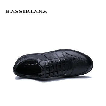 Bassiriana 2020 m. pavasarį nauji odiniai vyriški batai guminis padas atsitiktinis, patogus vyriški batai