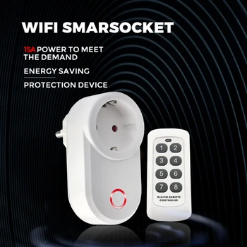 Belaidžio Smart Home ES/FR Smart Plug Lizdo Adapteris Ce Sertifikavimo Nešiojamų RF 433mhz Nuotolinio Valdymo Jungiklis Greitai Poravimo