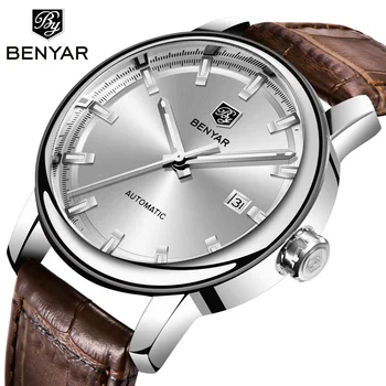 Benyar 2021 Naujas Vyrų Automatinis Mechaninis laikrodis, vyriški Atsitiktinis Mados Vandeniui Laikrodis vyriškos Prabangos Prekės ženklo Žiūrėti Relogio Masculino