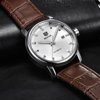 Benyar 2021 Naujas Vyrų Automatinis Mechaninis laikrodis, vyriški Atsitiktinis Mados Vandeniui Laikrodis vyriškos Prabangos Prekės ženklo Žiūrėti Relogio Masculino