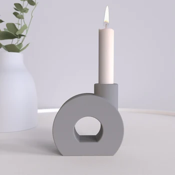 Betono Žvakidė Silikono Formos Sukurti Paprasta ir Kūrybinis Dizainas Geometrinių Formų Žvakių Laikiklis