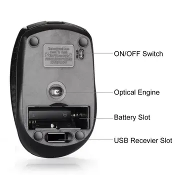 Bevielė Pelė Žaidimų 2.4 GHz Wireless Kompiuteris Tylus Mause Ergonomiškas Mini Mouse USB Optinės Pelės PC nešiojamas kompiuteris