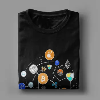 Bitcoin BTC Kriptografijos Valiuta T-Shirt Vyrai Cryptocurrency Grynos Medvilnės Marškinėliai trumpomis Rankovėmis T Marškinėliai, Gimtadienio dovana, Drabužiai