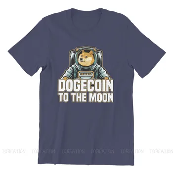 Bitcoin Cryptocurrency Meno Dogecoin į Mėnulį Klasikiniai Marškinėliai Harajuku Punk Aukštos Kokybės Marškinėlius Laisvi O-Kaklo trumpomis Rankovėmis