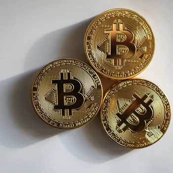 BITCoin Meno Kolekcija Auksą, Padengtą Fizinio Bitcoins Bitcoin BTC su Byla Dovana Fizinių Metalų Antikos Imitacija Sidabro Monetas