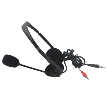 Black 3.5 mm Mikrofoną, Reguliuojamas Lankelis Laidinio Stereofoninę laisvų Rankų įrangą, Triukšmo Panaikinimo Ausinės Kompiuterių Nešiojamojo kompiuterio Darbalaukį