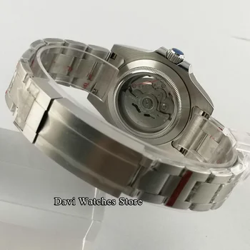 Bliger 40mm Top Mens Watches Sterilūs Safyro Stiklas Laikrodžio Laikrodis atsparus Vandeniui Automatinis NH36A Judėjimo Blue Dial Titano Bezel